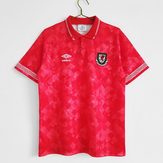 AAA Quality Wales 90/92 Home Soccer Jersey